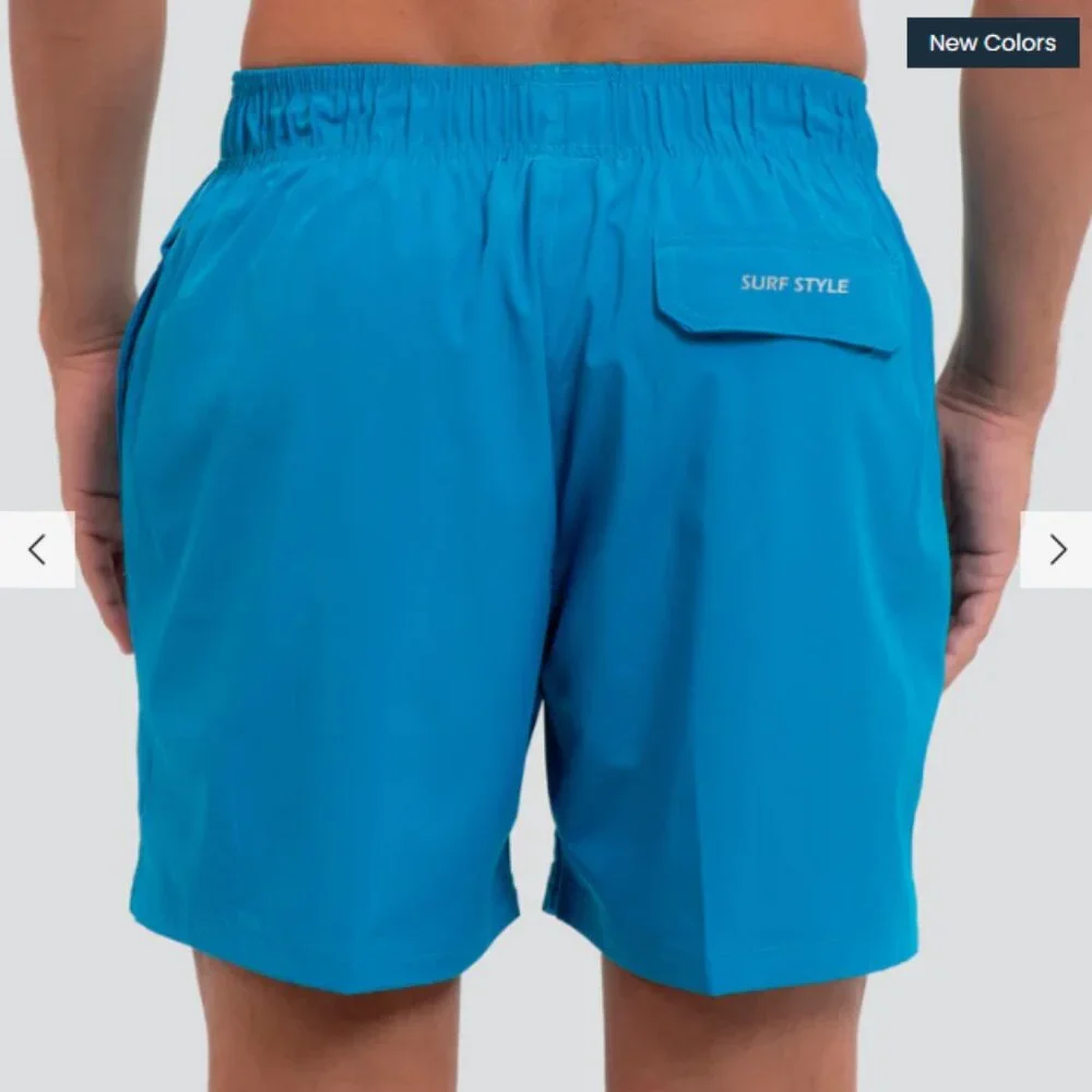 Surf Style 4-Way Stretch Volley Swim Shorts Sky Blue Size XL - Picture 2 of 8
